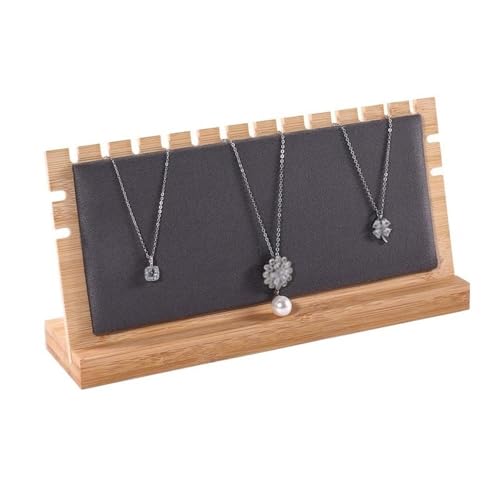 GAOWINLY Schmuck-Organizer-Ständer, Holz Abnehmbare Halskette Display Rack Schmuck Hängen Rack Display Stand Stände Anhänger Organizer Schmuck Display Board,Geschenk für Frauen, Mädchen(Grigio) von GAOWINLY