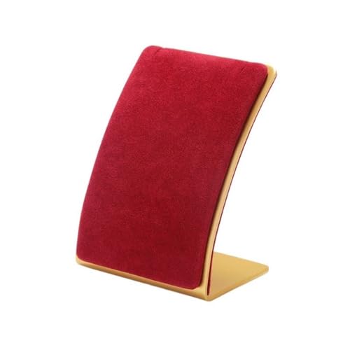 GAOWINLY Schmuck-Organizer-Ständer, Metall-Mikrofaser-Anhänger-Display-Rack, Halskette, Schmuck-Organizer, Fenster, kreative Schmuck-Display-Requisiten,Geschenk für Frauen, Mädchen(Red) von GAOWINLY