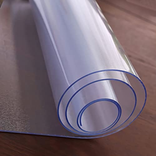 2mm Dick Transparente Tischdecken Tischfolie 100x180cm PVC Glasklar Folie Tischschutz Wasserdicht Tischschutzfolie Fettdicht,Für Esstisch Couchtisch Und Schreibtisch,Matte Texture Klar,Rechteck von GYUEZX