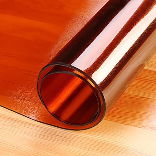 2mm Dick Transparente Tischdecken Tischfolie 30x40cm PVC Glasklar Folie Tischschutz Wasserdicht Tischschutzfolie Fettdicht,Für Esstisch Couchtisch Und Schreibtisch,Matte Texture Braun,Rechteck von GYUEZX