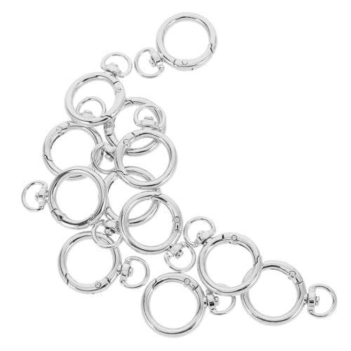 GARIOUANS 12Stücke Runde Karabinerhaken Legierung Silberne Feder O Ringe für Schlüsselanhänger Taschen Gürtel DIY Zubehör Robust und Elegant für Vielseitige Anwendungen GARIOUANS 12Stücke Runde Karabinerhaken Legierung Silberne Feder O Ringe für Schlüsselanhänger Taschen Gürtel DIY Zubehör Robust und Elegant für Vielseitige Anwendungen von GARIOUANS