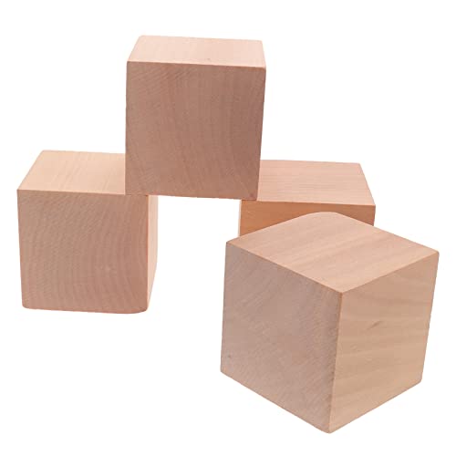GARIOUANS 4Stücke Holzquadratblöcke Naturbelassene Hölzerne Leere Holzwürfel für DIY Basteln Holzbausteine für Handwerk und Dekoration Sicher und Langlebig GARIOUANS 4Stücke Holzquadratblöcke Naturbelassene Hölzerne Leere Holzwürfel für DIY Basteln Holzbausteine für Handwerk und Dekoration Sicher und Langlebig von GARIOUANS