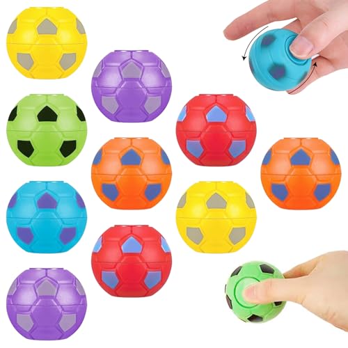 12 Stück Fußball Spinner Fingerspitzen Spielzeug Fußball Party Tasche Fillers Kinder Fidget Fußball Mitgebsel Drehbare Stressbälle Spiel Mini Fußball Anti Stress Sensorik Mitgebsel Kindergeburtstag von GAROMIA