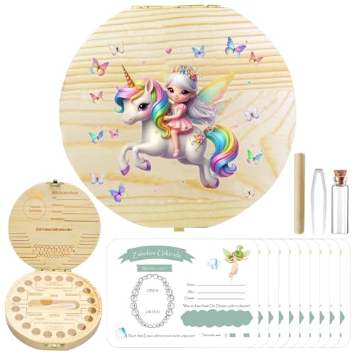 GAROMIA Zahndose Milchzähne Mädchen Einhörner Zahnbox Holz Milchzähne Milchzahndose Mädchen Milchzahn Aufbewahrungsbox Zähne Kinder Milchzahndose ersten Zähnchen Souvenir Box GAROMIA Zahndose Milchzähne Mädchen Einhörner Zahnbox Holz Milchzähne Milchzahndose Mädchen Milchzahn Aufbewahrungsbox Zähne Kinder Milchzahndose ersten Zähnchen Souvenir Box von GAROMIA