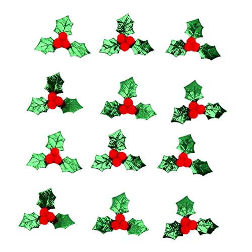 100 Stück Weihnachtsblatt Konfetti Spielzeugdekoration Handgefertigtes Konfetti Einfaches Konfetti Metallisches Folienkonfetti Einzigartiges Konfetti Partyzubehör GAROZATION von GAROZATION