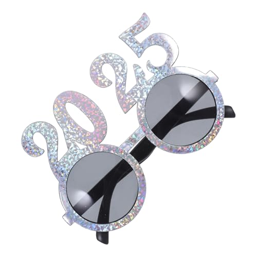 GAROZATION 1 Paar 2025 Brille Party-brillen-dekore Silvesterbrille 2025 Silvester Brille Brillen Für Das Neue Jahr 2025 Lustige Zahlenbrille Frohes Neues Jahr Sonnenbrille Lustige Brille Abs von GAROZATION