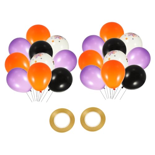 GAROZATION 1 Satz Halloween-ballon Paillettenballons Outfit Halloween-hintergrundballons Stanzballon Luftballons Mit Halloween-motiven Orange Luftballons Bunter Ballon Emulsion von GAROZATION