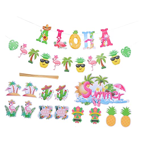 GAROZATION 1 Set Hawaii Cake Topper Banner Kreative Wiederverwendbare Partei Liefert von GAROZATION