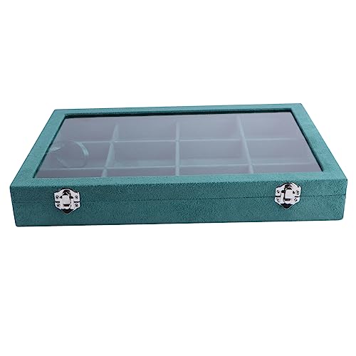 GAROZATION 1 Stück Karton Schmuck Tablett Reise Schmuckschatulle Ringorganisator Schmuckvitrine Ringschale Für Schmuck Halskettenhalter-organizer Fussel Green Flanell von GAROZATION