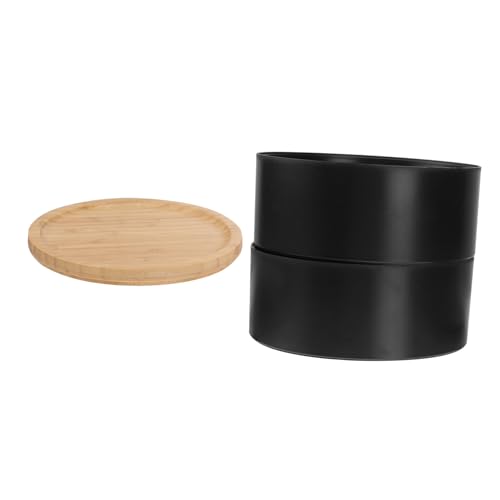 GAROZATION 1 Stück Karton Schmuckschatulle mit Bambusdeckel Schmuckorganisator für Halsketten Krüge mit Deckel ring schachteln ring schatulle Armband-Organizer Halskette Verpackung Black von GAROZATION