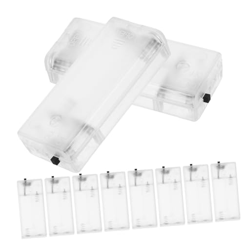 GAROZATION 10 Stück String Box Aa Batteriegehäuse Abs Transparent Ersatzbatteriehalter Kunststoff Batteriehalter Batteriehalter von GAROZATION