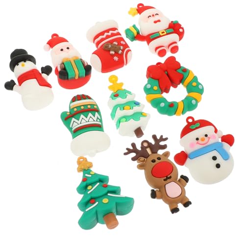 GAROZATION 10 Stück Weihnachts Dekoration Aus Silikon Niedliche Weihnachtsmann Ornamente Für Den Desktop Perfekte Für Kinder Ideal Für Die Weihnachtliche Tischdeko Und Kreative von GAROZATION