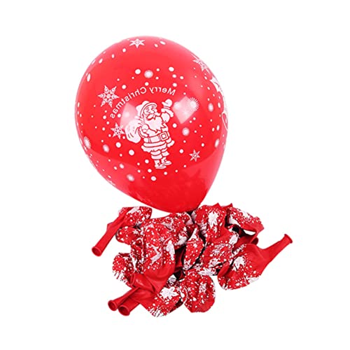 GAROZATION 100 Stück Große Rote Weihnachts Luftballons Mit Lustigen Cartoon Motiven Weihnachtsbaum Und Weihnachtsmann Ideal Partyzubehör Für Festliche Anlässe Und von GAROZATION