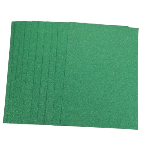 GAROZATION 10st Goldpulverkarton Grüner Glitzer Kartenvorrat Farbig Glitzerkarton Karton Für Die Kartenherstellung Dicker Karton Zubehör Für Die Kartenherstellung Bunter Karton Papier Green von GAROZATION