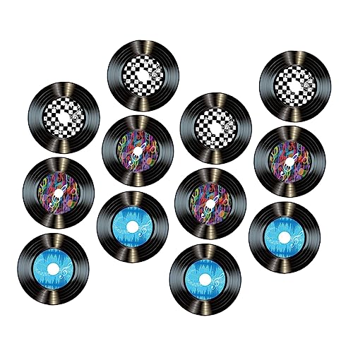 GAROZATION 12 Stück Vinyl Schallplatten Dekoration Retro Vinyl Schallplatten Wanddekoration Vinyl Schallplatten Wandkunst Schallplatten Disc Für Wanddekoration Künstliche Raumdekoration von GAROZATION