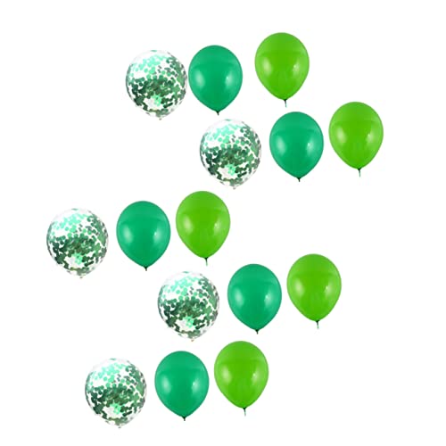 GAROZATION 15 Stück 12 Zoll Konfetti Luftballons Grüntönen Partyzubehör Für St Patrick's Day Geburtstagsfeiern Und Hochzeiten Bunte Deko Mit 5 Ballons Pro Farbe von GAROZATION