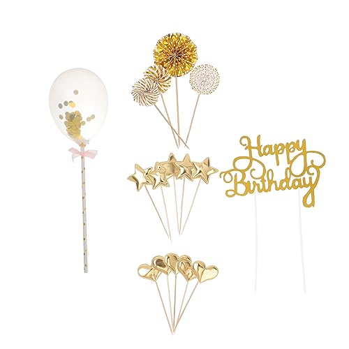 GAROZATION 17 Stück Pastell Geburtstagsdeko Cake Topper Set Dekorative Tortenstecker Für Geburtstagsparty Hochzeit & Feiern Ideal Für Kuchen Muffins Und Cupcakes von GAROZATION