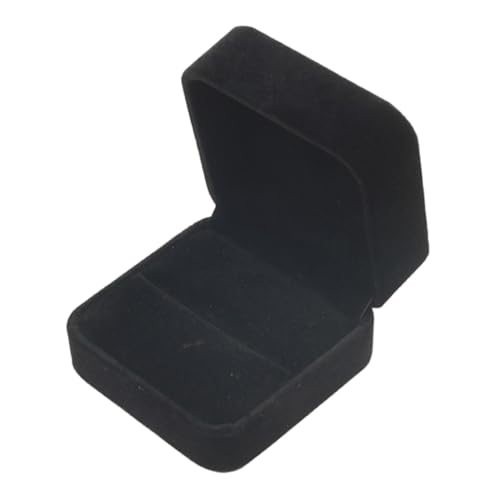 GAROZATION 1Stk Schatz Schmuckschatulle Aufbewahrungsbehälter Hochzeit Schmuckhalter aufbewahrungsdose storage boxes für Ringe Praktischer Schmuck-Organizer Flanell Black von GAROZATION