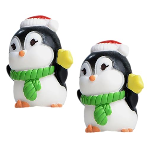 GAROZATION 2 Stück Mini Pinguin Figuren Niedliche Miniatur Deko Für Puppenhaus Terrarium Oder Landschaftsgestaltung Ideal üßes Zubehör Für Kreative Dekorationen von GAROZATION