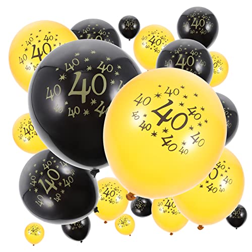 GAROZATION 20 Stück Latexballons Für Den 40 Geburtstag Bunte Partyballons Verschiedenen Farben Für Kreative Partydekoration Ideal Für Geburtstagsfeiern Hochzeiten Und Andere Anlässe von GAROZATION