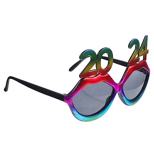 GAROZATION 2024 Brille Fotokabinen-requisiten Für Das Neue Jahr 2024 Stand-requisiten Weihnachtsbrille Jahrgang 2024 Silvester Fotogeschenke Partygeschenke Für Das Neue Jahr Colorful Stk von GAROZATION