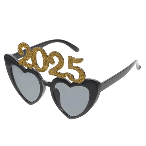 GAROZATION 2025 Gläser Abschlussbrille Maskenbrillen Neujahrs-Sonnenbrille LED-Licht Neue Jahr Brille Dekorative Brille Partygeschenke für das neue Jahr Foto Requisiten Partybrille Stk Golden von GAROZATION