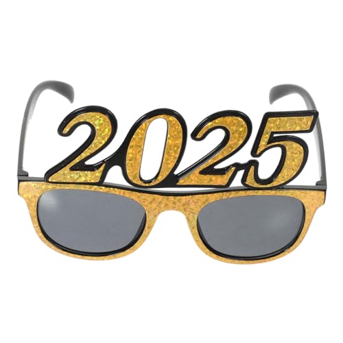 GAROZATION 2025 lustige brille frohes neues jahr brille glückwunsch grad brille lustige Zahlenbrille Partydekoration partybrille Party-Brillen-Dekor Kostümzubehör für das neue Jahr Stk von GAROZATION