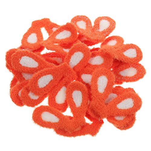 GAROZATION 20St Hasenohren selber machen Kaninchen Muff Plüsch tragen bunny ears bunny ohren schmuck Klammer Aber entzückender DIY-Charme Mädchen Haarspangen Hasenohr Stoff Orange von GAROZATION