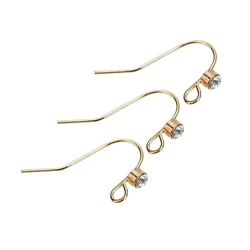 GAROZATION 20St Zubehör für Ohrschmuck Teile für Schmuckzubehör Halskette-Kit Ohrring Angelhaken valentinsgeschenke valtinstaggeschenke DIY Ohrhaken Zubehör für manuelle Ohrbügel Golden von GAROZATION