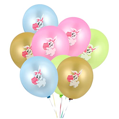 GAROZATION 24 Stück Ostern Latexballons Mit Cartoon Motiven Bunte Ballons Für Die Fröhliche Osterfeier Perfekte Dekoration Für Partys Kindergeburtstage Und Feste von GAROZATION