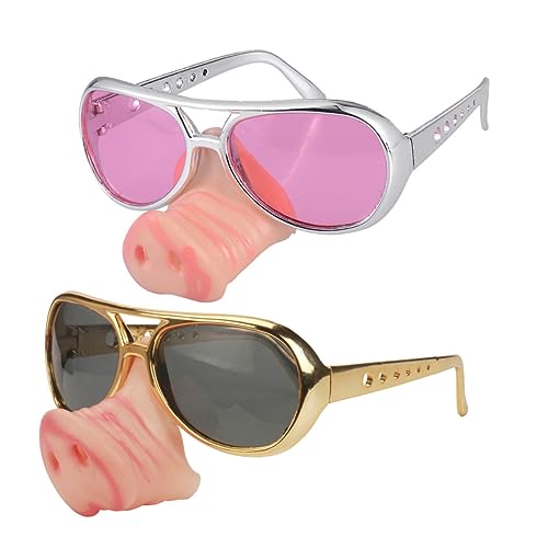 GAROZATION 2St Brille mit Schweinenase lustige brille für erwachsene Neuartige Sonnenbrille Partybrille für Erwachsene albern lustige partybrillen lustige schnapsgläser Cosplay-Party-Brille von GAROZATION