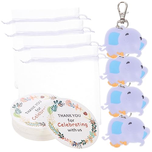 GAROZATION 30 Sets Elefanten Schlüsselanhänger Kinderanhänger Kind Jungen Elefanten Schlüsselanhänger Babypartyzubehör Taufe Jungen Babypartygeschenke Für Mädchen Papier von GAROZATION