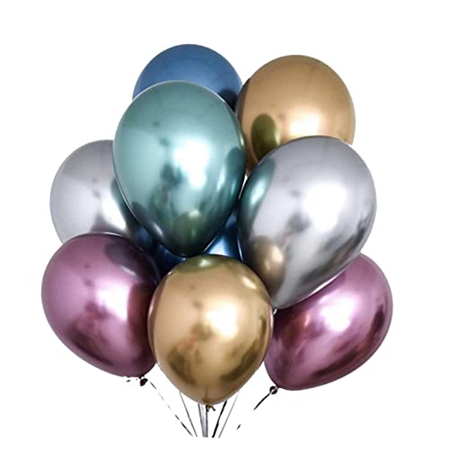 GAROZATION 50 Stück Große Latex Luftballons Metallischen Farben Party Ornamente Ideal Für Hochzeiten Geburtstage Und Taufen von GAROZATION