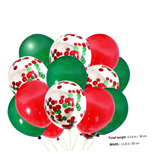 GAROZATION 50 Stück Weihnachtsballons Rot Und Grün Mit Konfetti Perfekte Deko Für Festliche Anlässe Partys Und Feiern Langlebige Naturlatex Ballons Für Stimmungsvolle von GAROZATION