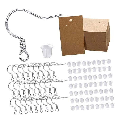 GAROZATION 500 Stück DIY Handgefertigte Ohrringe Ohrtropfen Material Set Ohrstöpsel Ohrringe Ohrring Herstellung Von Erkenntnissen Ohrring Display Schmuck Ohrhaken Ohrhaken Für Ohrhörer von GAROZATION