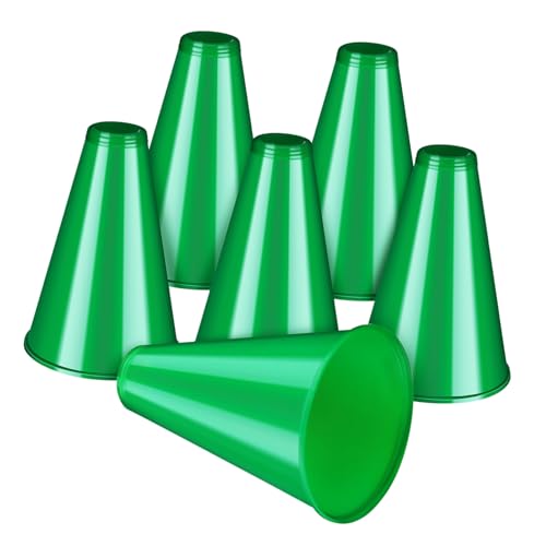 GAROZATION 6 STK Jubel-megaphon Groß Jubel-megafon-Dekorationen Party-megafone Jubeln Megaphon Masse Megaphone Jubeln Megaphon-Lautsprecher Jubel-Megaphone Cheerleader-Megaphone Green Plastik von GAROZATION