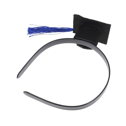 GAROZATION Abschlusskappe Stirnband Gefälligkeiten für Abschlussfeiern Grad-Cap-Bopper Mini Bachelor Cap Stirnband Grad Stirnband Grad-Haar-Accessoires Abschluss-Stirnbänder gefühlt Blue von GAROZATION