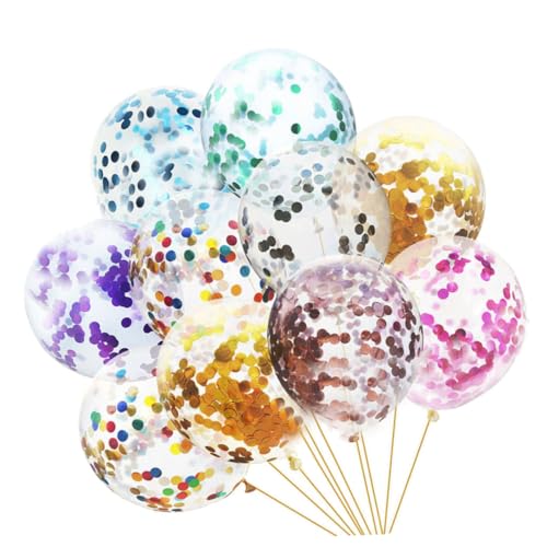 GAROZATION Bunte Latexballons Mit Glitzer Für Geburtstagsfeiern Dekorative Ballons Für Partys Hochzeiten Und Feiern Farbmix Für Kreative Arrangements von GAROZATION