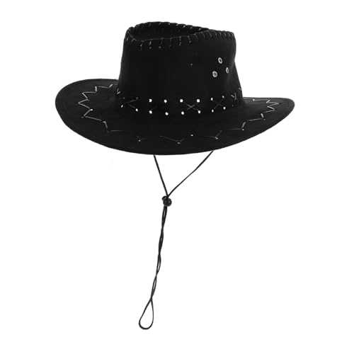 GAROZATION Kindermütze Cowgirl-mütze Bastelt Cowboyhüte Kleine Cowboyhüte Sommersonnenhut Westliche Partyhüte Cosplay-cowboy-hüte Wildwest-partyhut Disco-hut Unisex-cowgirl-hut Denim Black von GAROZATION