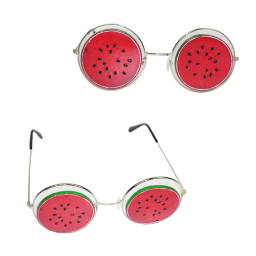 GAROZATION Lustige Wassermelonen Brille Für Maskeraden Und Partys Runde Makeup Brille Für Kreative Kostüme Und Scherzartikel von GAROZATION