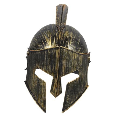 GAROZATION Römischer Soldat Helm Mittelalterliche Cosplay Kopfbedeckung Kostüm Requisite Für Party Und Theater Gold von GAROZATION