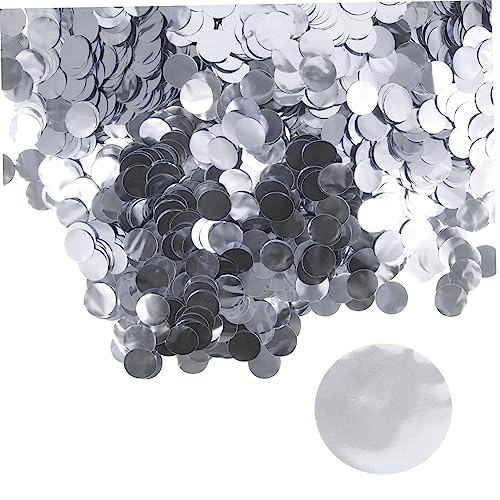 GAROZATION Rundes Konfetti Für Hochzeit Und Geburtstag 100g Aluminiumfolie Konfetti Ideal Zum Streuen Auf Hochzeitstischen Partys Und Feierlichkeiten Silberne Farbe 2 x Beutel von GAROZATION