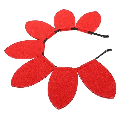 GAROZATION Sonnenblumen-Stirnband frauen kopfschmuck Sonnenblumen-Kostüm-Stirnband stilvolle Haardekoration haircharm haaraccessoires Kopfschmuck für Mädchen stylischer Haarreif Vlies rot von GAROZATION