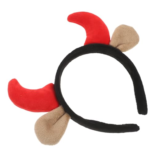 GAROZATION Stirnband aus Horn Hornstirnband aufführen Durchführung von Haarbanddekorationen Stirnbänder für Damen Haarschmuck für Auftritte Cosplay-Kopfbedeckung Party-Haarschmuck Polyester von GAROZATION