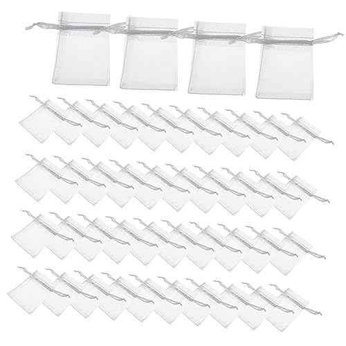 GAROZATION Stofftaschen Schmuckverpackungen 100 Organza Geschenkbeutel Netz Design Kordelzug Schmuck Verpackungsbeutel Süßigkeitenbeutel Für Hochzeit Party von GAROZATION