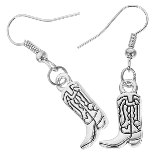 GARVALON 1 Paar Kreative Ohrringe Cowgirl-schmuck Für Frauen Cowgirl-ohrringe Für Frauen Westernohrringe Für Frauen Cowgirl Ohrringe Für Mädchen Ohrschmuck Für Damen Silver Legierung von GARVALON