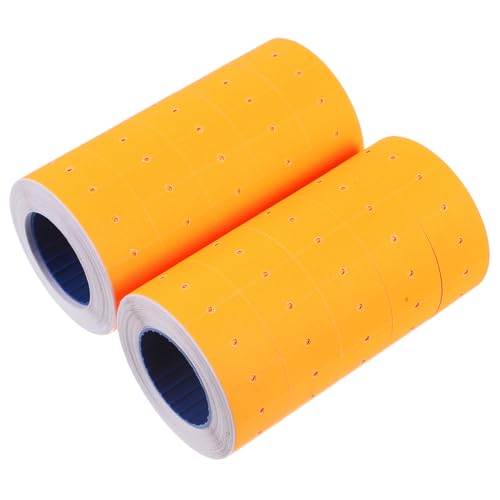 GARVALON 1 Rolle Preisschildpapier tags buisiness sticker aufkleber einzelhandel aufklebebuchstaben tagout selbstklebendes Preisschild Klebeaufkleber Klebeetikett Aufkleber Orange von GARVALON