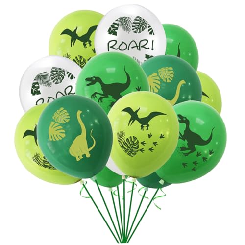 GARVALON 1 Satz 32 Stk Dinosaurier-bedruckte Luftballons Dinosaurier-luftballons-kit Dinosaurier Bedruckter Ballon Luftballons Für Kindergeburtstage Süße Dinosaurierballons Latex-material von GARVALON