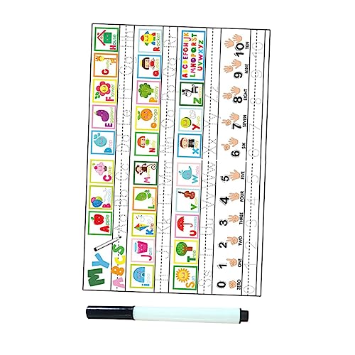 GARVALON 1 Satz Wandaufkleber Aufkleber Nach Zahlen Wandtattoos Für Kinder Klassenzimmer-Alphabet-Diagramm Wandtattoo Schlafzimmer Klassenzimmer Aufkleber Alphabet-Aufkleber- Brief PVC von GARVALON