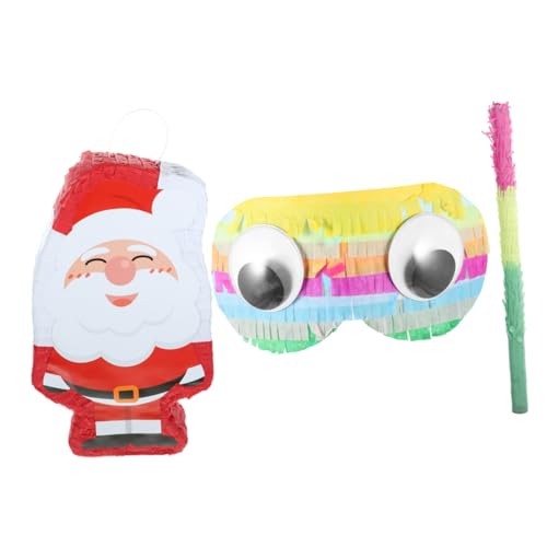 GARVALON 1 Satz Weihnachtsdeko Pinata-dekor Hängendes Dekor Dekorative Piñata Lustige Piñata Weihnachtsmann-partyzubehör Gefüllte Pinata-requisite Pinata Im Weihnachtsmann-design Papier von GARVALON